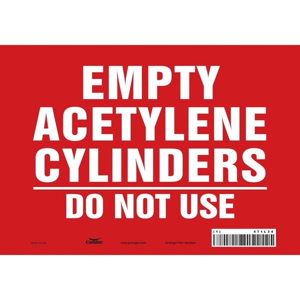 Safety Sign, 7 in Height, 10 in Width, Vinyl, Vertical Rectangle, English, 471L34