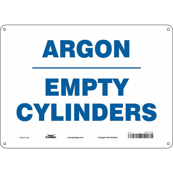 Safety Sign, 10 in Height, 14 in Width, Polyethylene, Horizontal Rectangle, English, 471L39