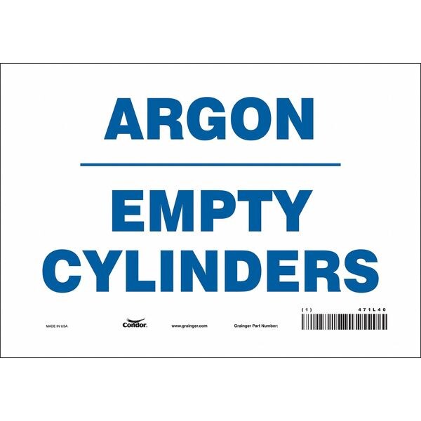 Safety Sign, 7 in Height, 10 in Width, Vinyl, Vertical Rectangle, English, 471L40