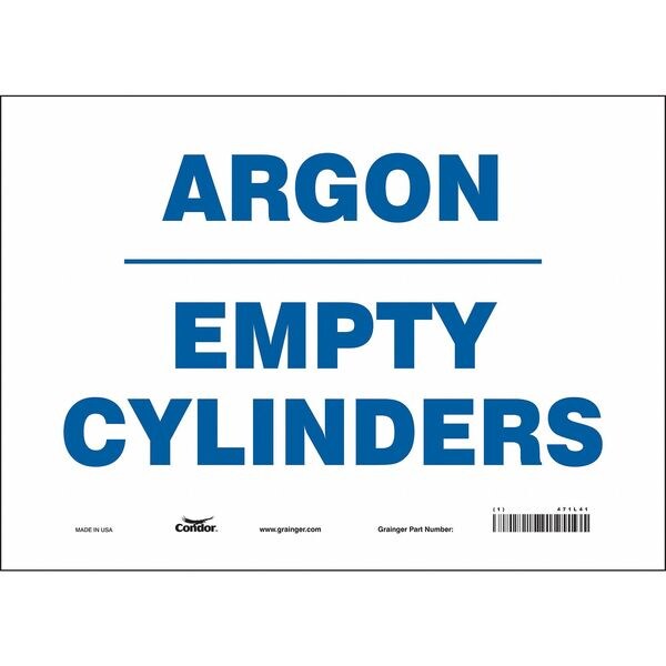 Safety Sign, 10 in Height, 14 in Width, Vinyl, Horizontal Rectangle, English, 471L41