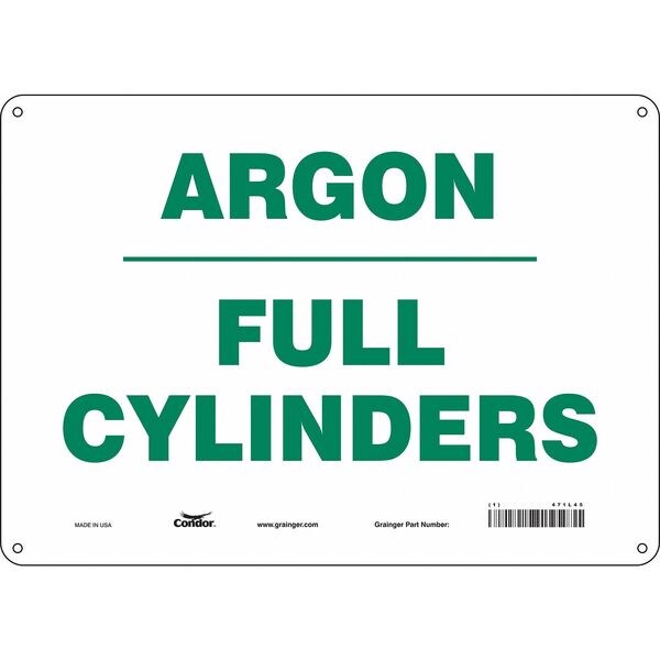 Safety Sign, 10 in Height, 14 in Width, Polyethylene, Horizontal Rectangle, English, 471L45
