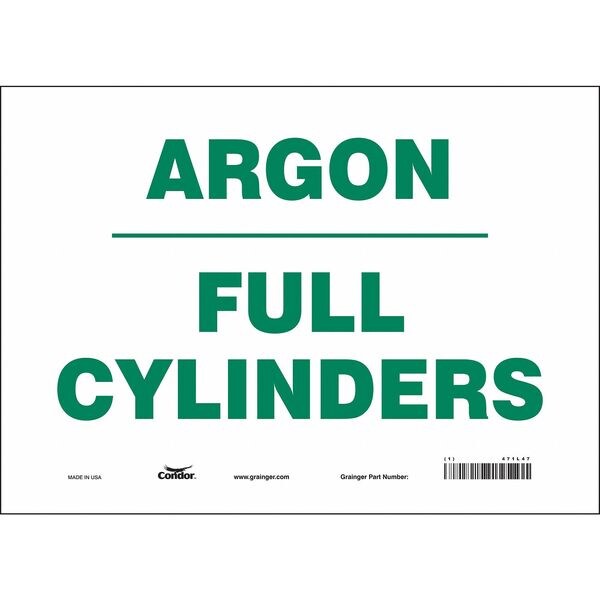 Safety Sign, 10 in Height, 14 in Width, Vinyl, Horizontal Rectangle, English, 471L47