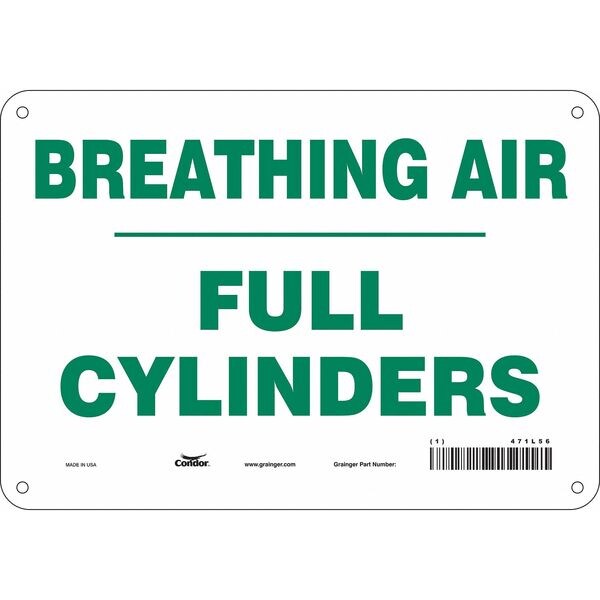 Safety Sign, 7 in Height, 10 in Width, Polyethylene, Vertical Rectangle, English, 471L56