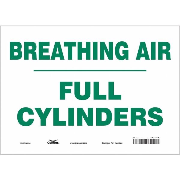 Safety Sign, 10 in Height, 14 in Width, Vinyl, Horizontal Rectangle, English, 471L59