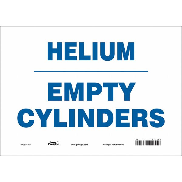 Safety Sign, 10 in Height, 14 in Width, Vinyl, Horizontal Rectangle, English, 471L65