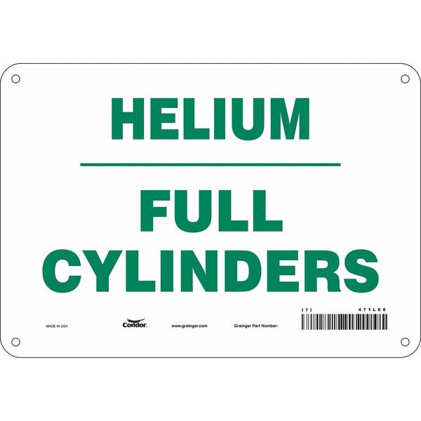 Safety Sign, 7 in Height, 10 in Width, Polyethylene, Vertical Rectangle, English, 471L68