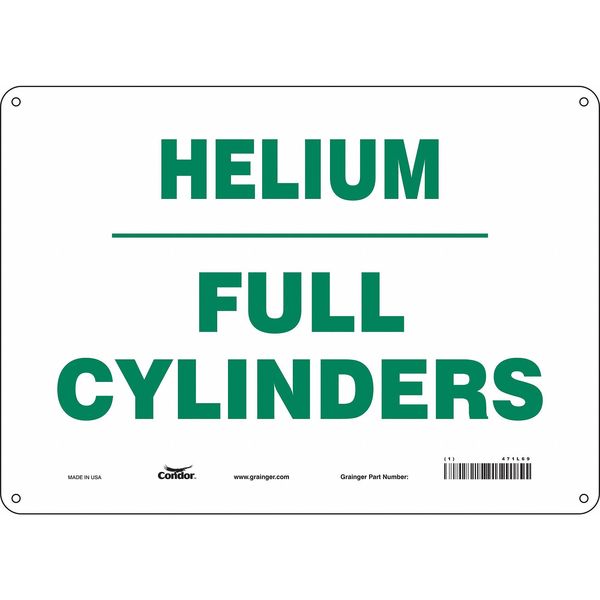 Safety Sign, 10 in Height, 14 in Width, Polyethylene, Horizontal Rectangle, English, 471L69