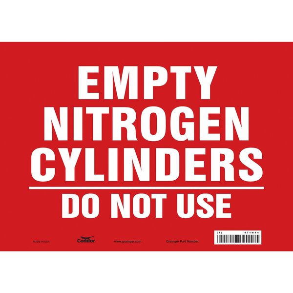 Safety Sign, 10 in Height, 14 in Width, Vinyl, Horizontal Rectangle, English, 471M84