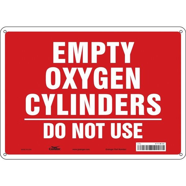 Safety Sign, 10 in Height, 14 in Width, Polyethylene, Horizontal Rectangle, English, 471M88