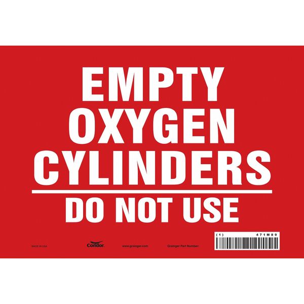Safety Sign, 7 in Height, 10 in Width, Vinyl, Vertical Rectangle, English, 471M89