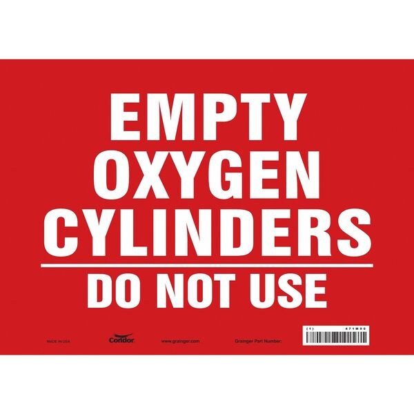 Safety Sign, 10 in Height, 14 in Width, Vinyl, Horizontal Rectangle, English, 471M90