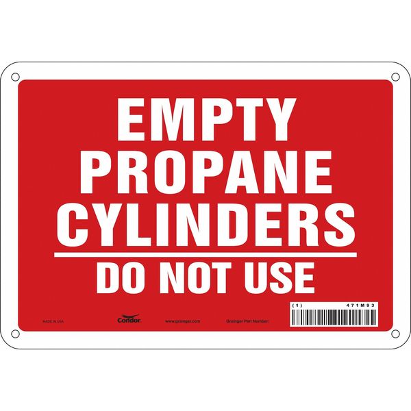 Safety Sign, 7 in Height, 10 in Width, Polyethylene, Vertical Rectangle, English, 471M93