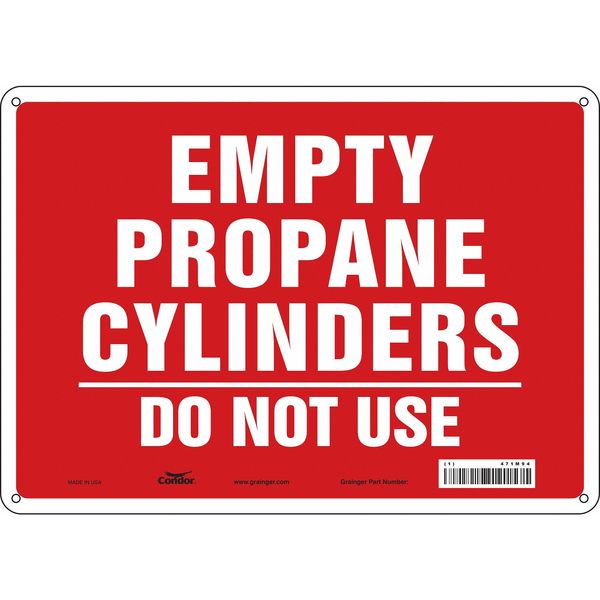 Safety Sign, 10 in Height, 14 in Width, Polyethylene, Horizontal Rectangle, English, 471M94
