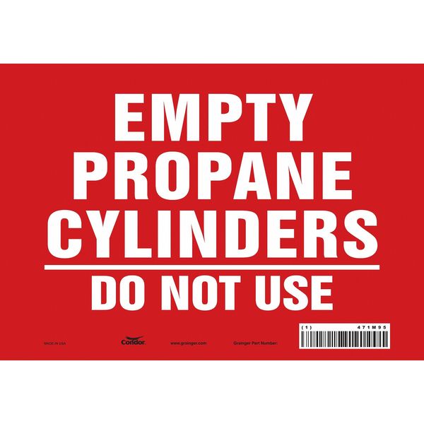 Safety Sign, 7 in Height, 10 in Width, Vinyl, Vertical Rectangle, English, 471M95