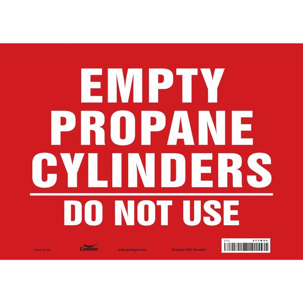 Safety Sign, 10 in Height, 14 in Width, Vinyl, Horizontal Rectangle, English, 471M96