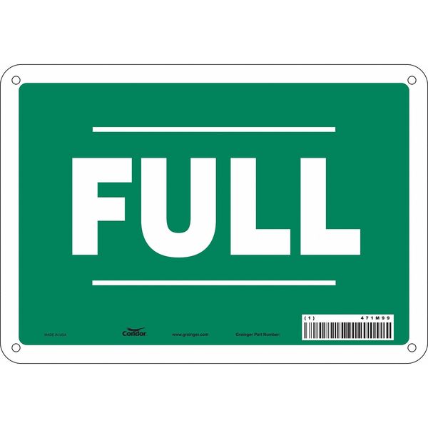 Safety Sign, 7 in Height, 10 in Width, Polyethylene, Vertical Rectangle, English, 471M99