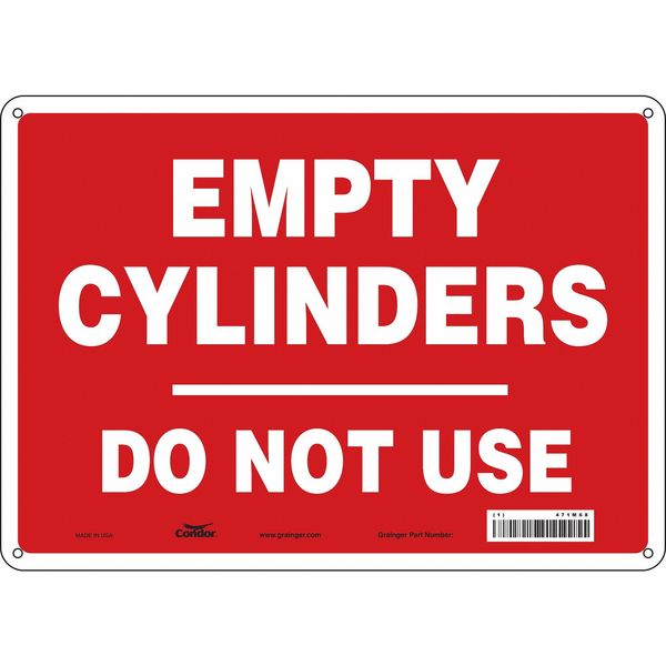 Safety Sign, 10 in Height, 14 in Width, Polyethylene, Horizontal Rectangle, English, 471M70