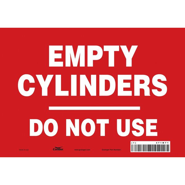 Safety Sign, 7 in Height, 10 in Width, Vinyl, Vertical Rectangle, English, 471M71