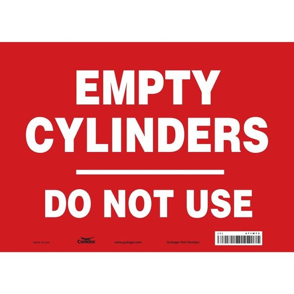 Safety Sign, 10 in Height, 14 in Width, Vinyl, Horizontal Rectangle, English, 471M72