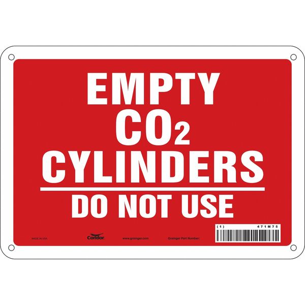 Safety Sign, 7 in Height, 10 in Width, Polyethylene, Vertical Rectangle, English, 471M75