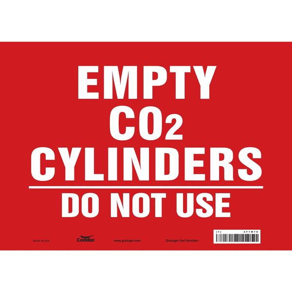 Safety Sign, 10 in Height, 14 in Width, Vinyl, Horizontal Rectangle, English, 471M78