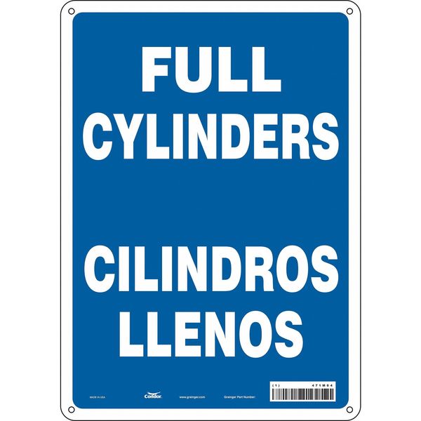 Safety Sign, 14 in Height, 10 in Width, Polyethylene, Vertical Rectangle, English, Spanish, 471M04