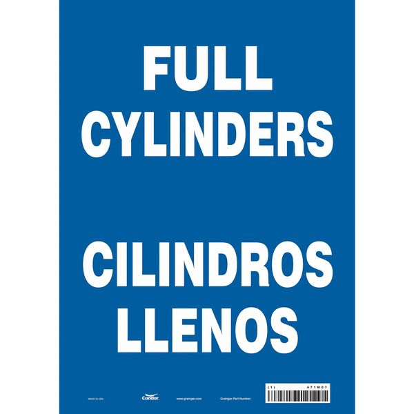 Safety Sign, 14 in Height, 10 in Width, Vinyl, Vertical Rectangle, English, Spanish, 471M07