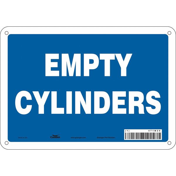 Safety Sign, 7 in Height, 10 in Width, Polyethylene, Vertical Rectangle, English, 471M20