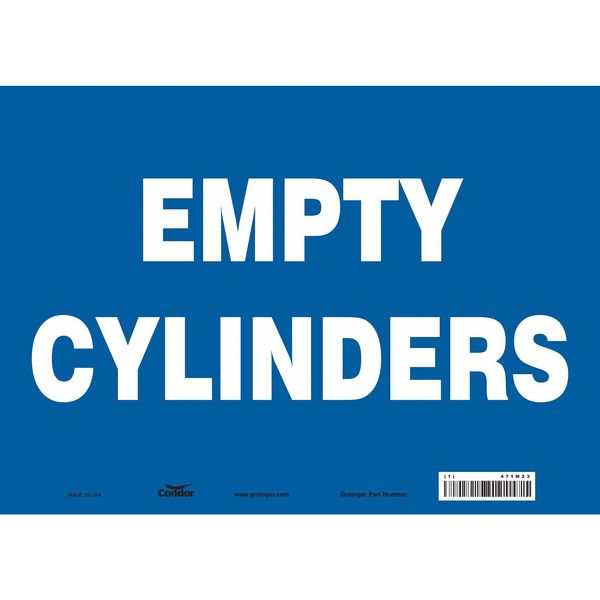 Safety Sign, 10 in Height, 14 in Width, Vinyl, Horizontal Rectangle, English, 471M23