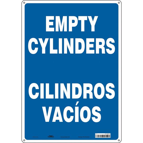 Safety Sign, 20 in H, 14 in W, Polyethylene, Vertical Rectangle, English, Spanish, 471M37