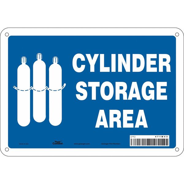 Safety Sign, 7 in Height, 10 in Width, Polyethylene, Vertical Rectangle, English, 471M43