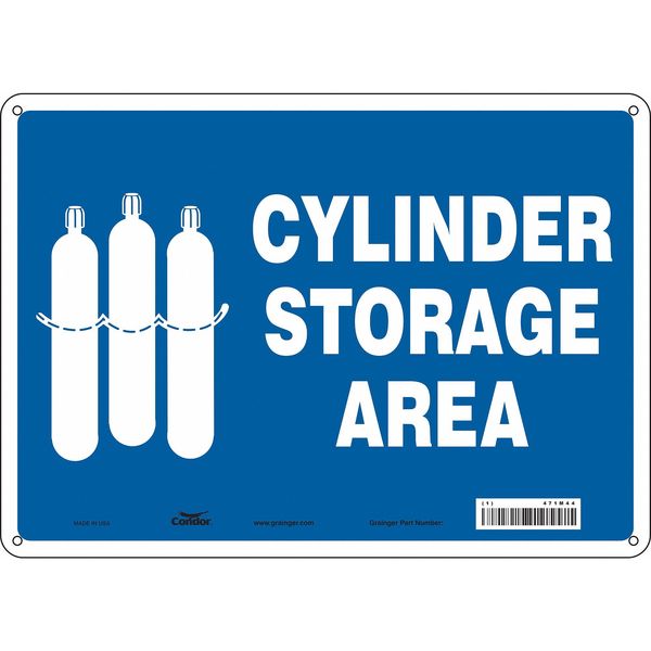Safety Sign, 10 in Height, 14 in Width, Polyethylene, Horizontal Rectangle, English, 471M44