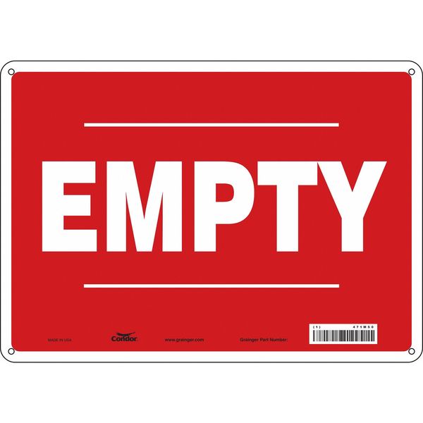 Safety Sign, 10 in Height, 14 in Width, Polyethylene, Horizontal Rectangle, English, 471M50