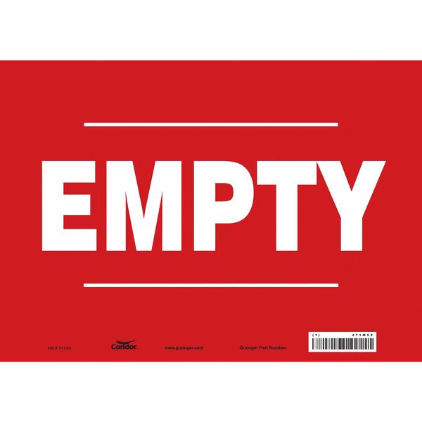 Safety Sign, 10 in Height, 14 in Width, Vinyl, Horizontal Rectangle, English, 471M52