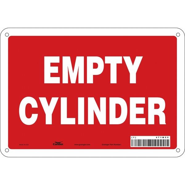 Safety Sign, 7 in Height, 10 in Width, Polyethylene, Vertical Rectangle, English, 471M55