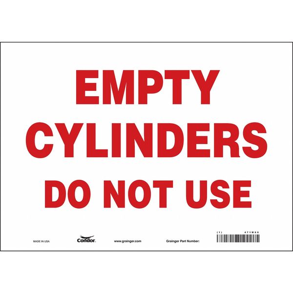 Safety Sign, 10 in Height, 14 in Width, Vinyl, Horizontal Rectangle, English, 471M66