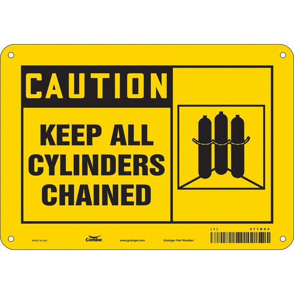 Safety Sign, 7 in Height, 10 in Width, Polyethylene, Vertical Rectangle, English, 471N84