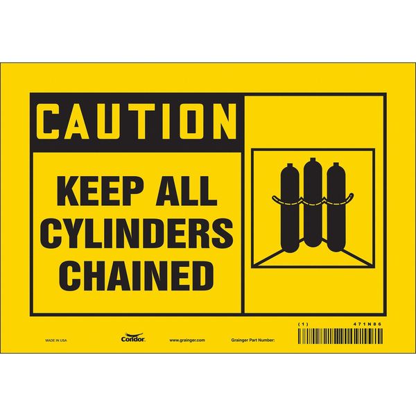 Safety Sign, 7 in Height, 10 in Width, Vinyl, Vertical Rectangle, English, 471N86