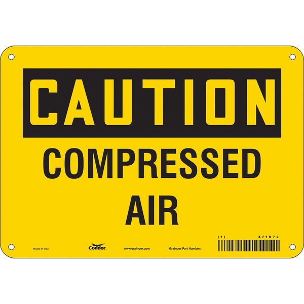Safety Sign, 7 in Height, 10 in Width, Polyethylene, Vertical Rectangle, English, 471N72