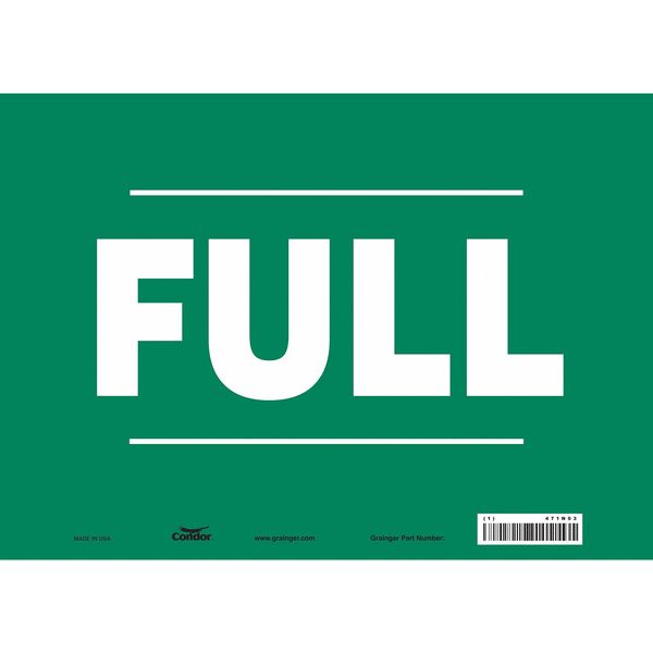 Safety Sign, 10 in Height, 14 in Width, Vinyl, Horizontal Rectangle, English, 471N03