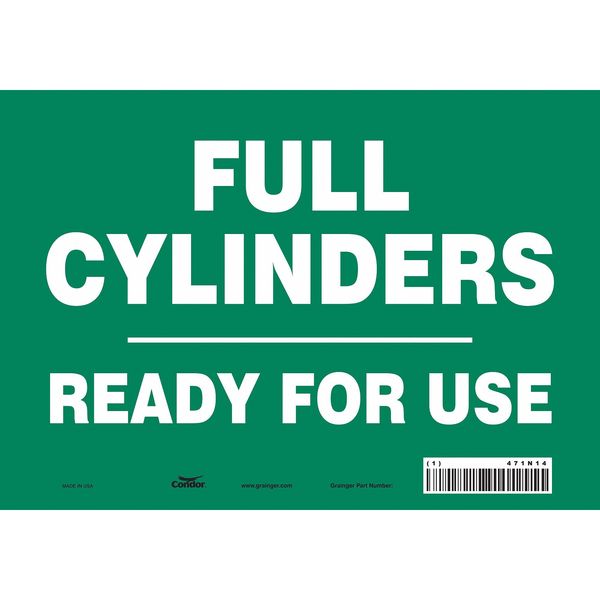 Safety Sign, 7 in Height, 10 in Width, Vinyl, Vertical Rectangle, English, 471N14