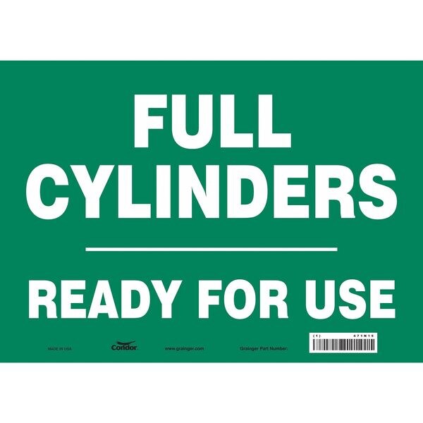 Safety Sign, 10 in Height, 14 in Width, Vinyl, Horizontal Rectangle, English, 471N15