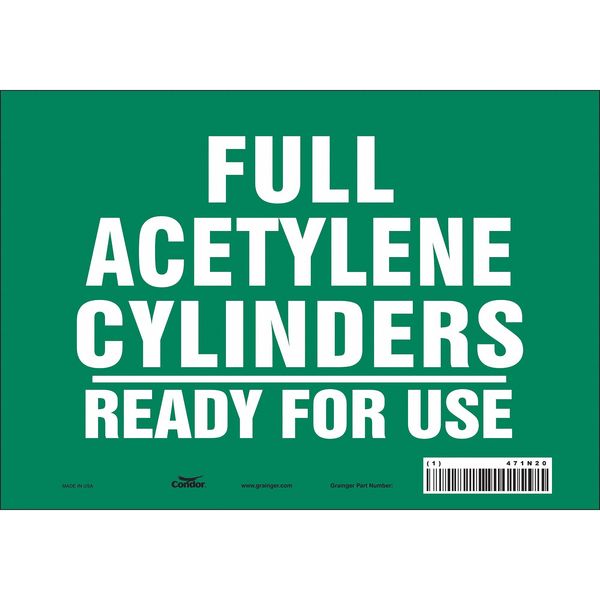 Safety Sign, 7 in Height, 10 in Width, Vinyl, Vertical Rectangle, English, 471N20
