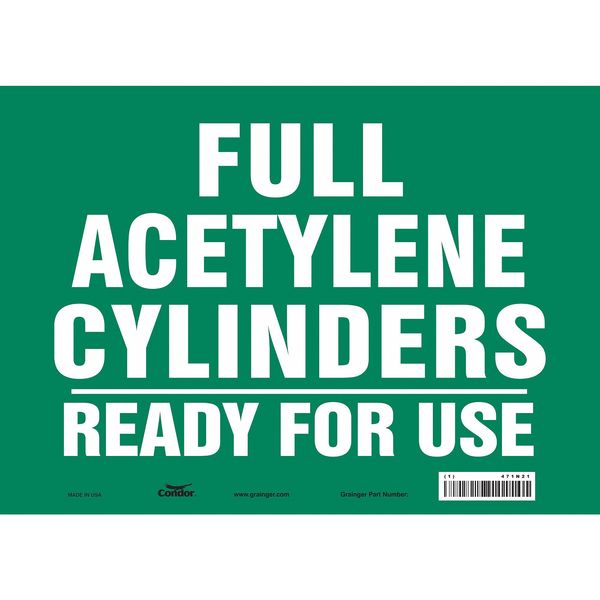 Safety Sign, 10 in Height, 14 in Width, Vinyl, Horizontal Rectangle, English, 471N21