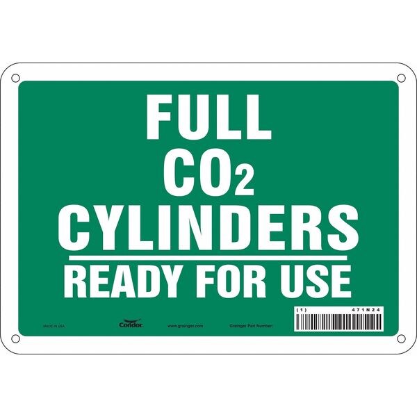 Safety Sign, 7 in Height, 10 in Width, Polyethylene, Vertical Rectangle, English, 471N24