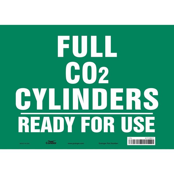 Safety Sign, 10 in Height, 14 in Width, Vinyl, Horizontal Rectangle, English, 471N27