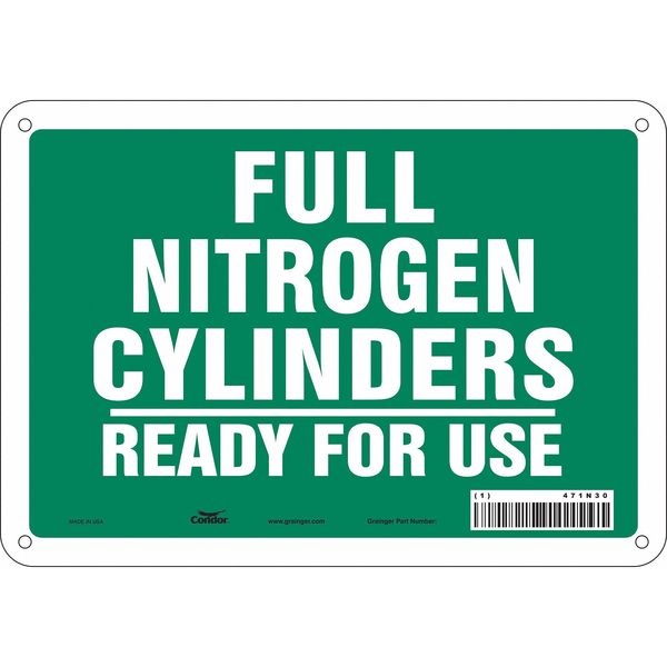 Safety Sign, 7 in Height, 10 in Width, Polyethylene, Vertical Rectangle, English, 471N30