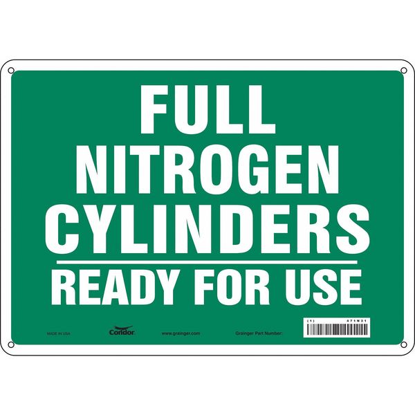 Safety Sign, 10 in Height, 14 in Width, Polyethylene, Horizontal Rectangle, English, 471N31