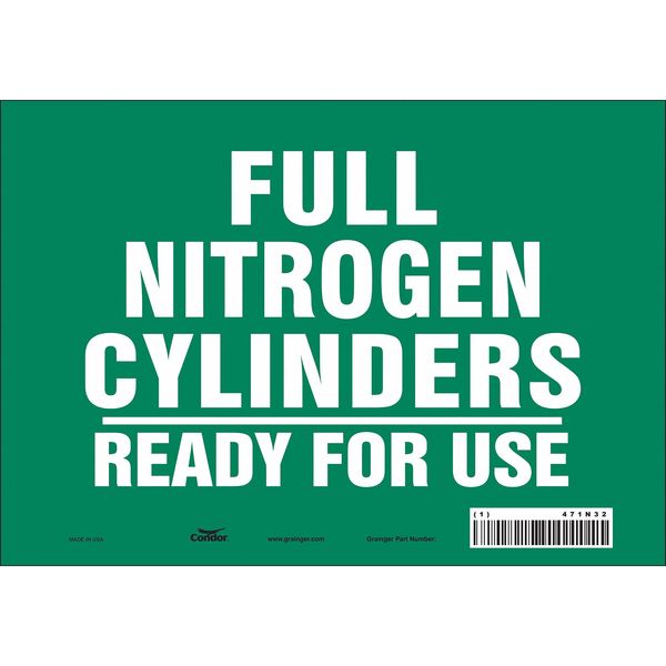 Safety Sign, 7 in Height, 10 in Width, Vinyl, Vertical Rectangle, English, 471N32