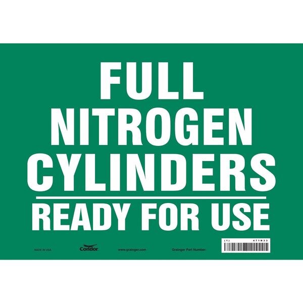 Safety Sign, 10 in Height, 14 in Width, Vinyl, Horizontal Rectangle, English, 471N33